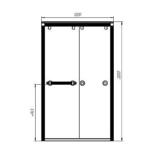 Душевая дверь Fra Grande 120 золото купить в интернет-магазине Sanbest