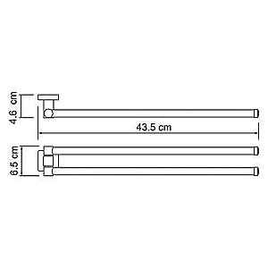 Полотенцедержатель поворотный WasserKRAFT Lippe K-6531 купить в интернет-магазине сантехники Sanbest