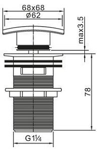 Донный клапан Cezares Articoli Vari CZR-SCQ2-01 купить в интернет-магазине сантехники Sanbest