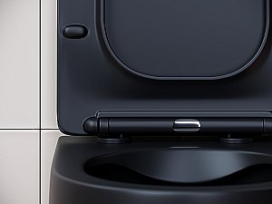 Унитаз подвесной Ceramica Nova PLAY Rimless CN3001MB безободковый, с крышкой микролифт, черный матовый купить в интернет-магазине Sanbest