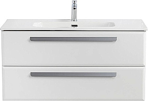Тумба с раковиной Cezares ECO-CER-N 100 ECO-CER-N-1000-2C-SO-BO белая матовая для ванной в интернет-магазине Sanbest