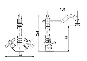 Смеситель для кухни Rav-Slezak MORAVA MK120.5/8CMATC купить в интернет-магазине сантехники Sanbest