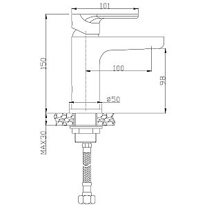 Смеситель для раковины Rossinka RS33-11U купить в интернет-магазине сантехники Sanbest
