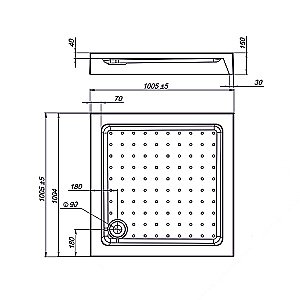 Душевой поддон Vincea VST-3AS-1010 100x100 белый купить в интернет-магазине Sanbest