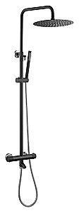 Душевая система Boheme Uno 468-T-BCR черная/хром купить в интернет-магазине сантехники Sanbest