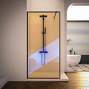 Душевое ограждение Veconi Korato KR81BC-120-09-C4 120 хамелеон/профиль черный матовый купить в интернет-магазине Sanbest