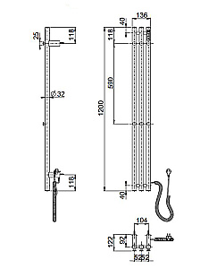 Полотенцесушитель Wonzon & Woghand KASSEL WW-AL72312-MB черный матовый купить в интернет-магазине сантехники Sanbest