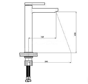 Смеситель для раковины GPD Gildo Colored MSL165-K-S хром/черный купить в интернет-магазине сантехники Sanbest