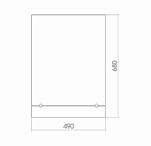 Зеркало LORANTO Модерн Люкс 00000000339 49х68 с полкой в ванную от интернет-магазине сантехники Sanbest
