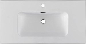 Тумба с раковиной Aquanet Вега 90 344124+330432 белая глянцевая для ванной в интернет-магазине Sanbest