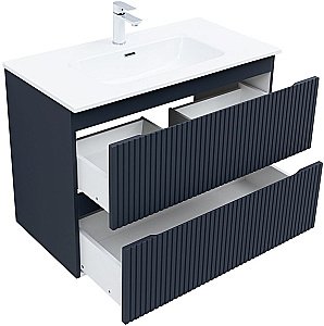 Тумба с раковиной Aquanet Джейн (Flat) 335430/330432 90 маренго для ванной в интернет-магазине Sanbest