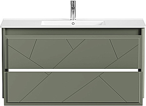 Тумба с раковиной и столешницей Allen Brau Paris 120 1.360003.CGM олива матовая для ванной в интернет-магазине Sanbest