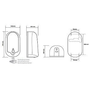 Диспенсер Bemeta Hotel 124109265 нержавеющая сталь матовая купить в интернет-магазине сантехники Sanbest