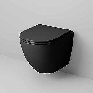 Унитаз подвесной Grossman GR-4457BMS безободковый, с крышкой микролифт, черный матовый купить в интернет-магазине Sanbest