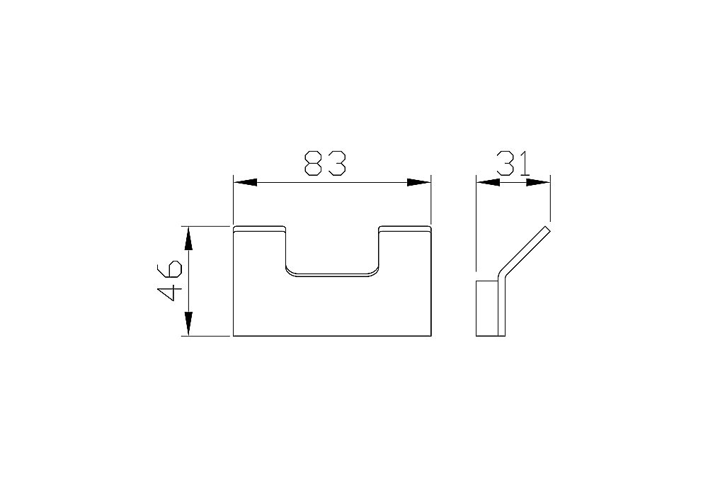 Крючок WONZON & WOGHAND LOTTE WW-8325-BGM темный графит купить в интернет-магазине сантехники Sanbest
