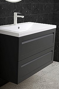 Тумба с раковиной Art&Max Platino 75 Серый Матовый для ванной в интернет-магазине Sanbest