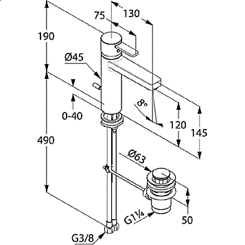 Смеситель для раковины Kludi Zenta 382640575 купить в интернет-магазине сантехники Sanbest