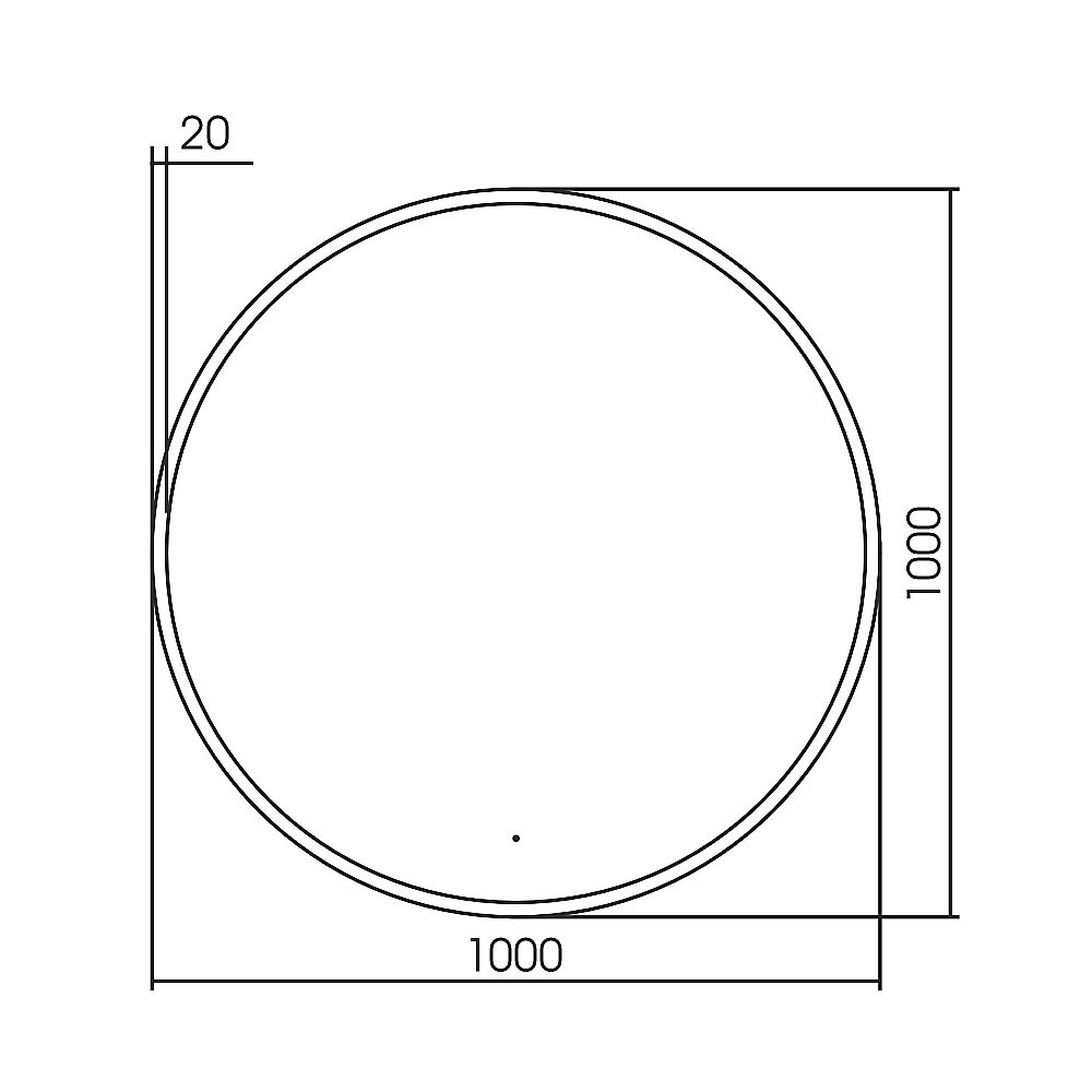 Зеркало ABBER Mond AG6204SCGL-1.0 100x100 золото в ванную от интернет-магазине сантехники Sanbest