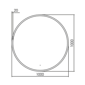 Зеркало ABBER Mond AG6204SCGL-1.0 100x100 золото в ванную от интернет-магазине сантехники Sanbest