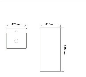 Раковина напольная SantiLine 42 SL-4005 белая купить в интернет-магазине Sanbest