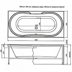 Акриловая ванна Aquanet Valencia 170x80 213344 с к/с купить в интернет-магазине Sanbest