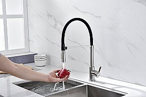 Смеситель для кухни Paulmark Halt Ha214021-BS брашированная сталь купить в интернет-магазине сантехники Sanbest