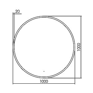 Зеркало ABBER Mond AG6204SCGL-1.0 100x100 золото в ванную от интернет-магазине сантехники Sanbest