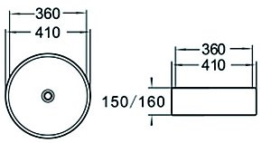 Раковина накладная SantiLine 41 SL-1057 белая купить в интернет-магазине Sanbest