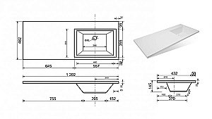 Раковина Эстет DALLAS silk 120 ФР-00014930 белая матовая купить в интернет-магазине Sanbest