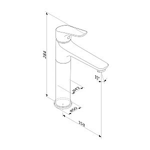Сместель для раковины Damixa ORIGIN BIT 770250000 хром купить в интернет-магазине сантехники Sanbest