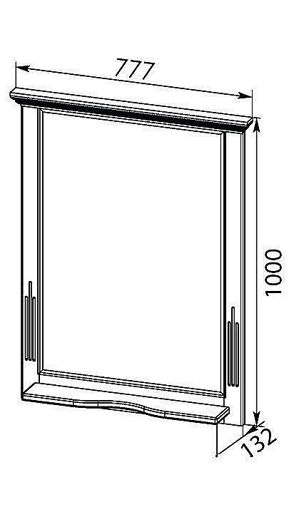 Зеркало Aquanet Лагуна 75 в ванную от интернет-магазине сантехники Sanbest