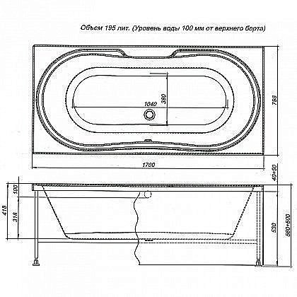 Акриловая ванна Aquanet Valencia 170x80 213344 с к/с купить в интернет-магазине Sanbest