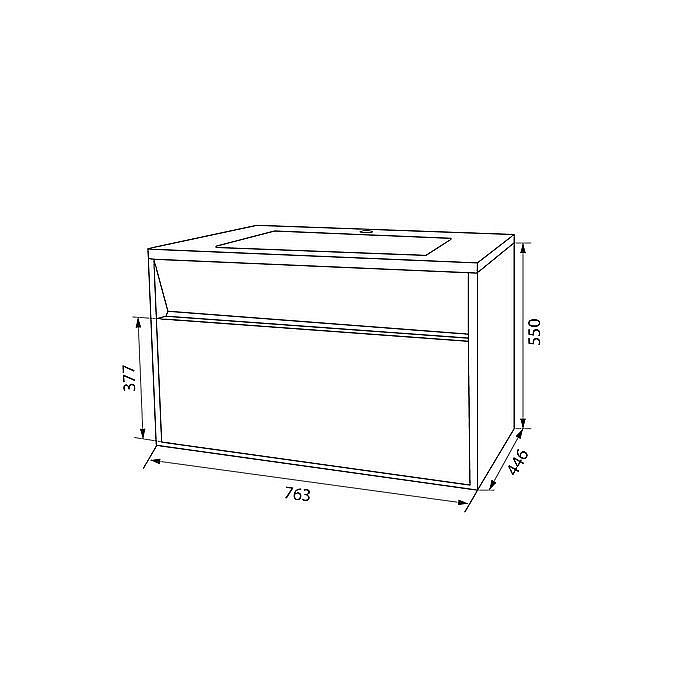 Тумба с раковиной IDDIS Esper ESP80W0i95K 80 белая для ванной в интернет-магазине Sanbest