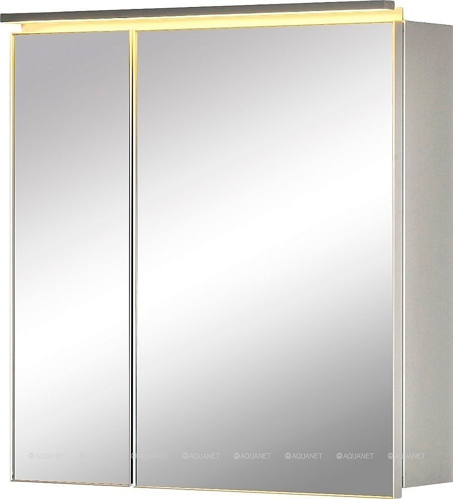 Зеркальный шкаф De Aqua Алюминиум 261751 70 серебро купить в интернет-магазине сантехники Sanbest