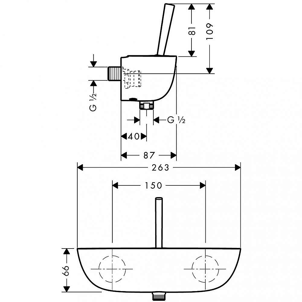 Смеситель для душа Hansgrohe PuraVida 15672000 хром купить в интернет-магазине сантехники Sanbest
