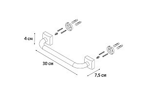 Поручень для ванны FIXSEN Kvadro FX-61317 купить в интернет-магазине сантехники Sanbest