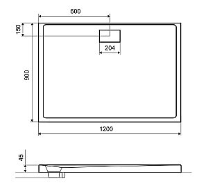 Душевой поддон Excellent ZERO 120x90 купить в интернет-магазине Sanbest