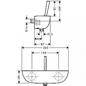 Смеситель для душа Hansgrohe PuraVida 15672000 хром купить в интернет-магазине сантехники Sanbest