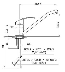 Смеситель для раковины RAV-Slezak MISSISSIPPI MS005.5LUX хром купить в интернет-магазине сантехники Sanbest