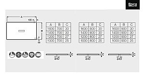 Душевой поддон Roca Helios AP2015783200110P 140X80 White купить в интернет-магазине Sanbest