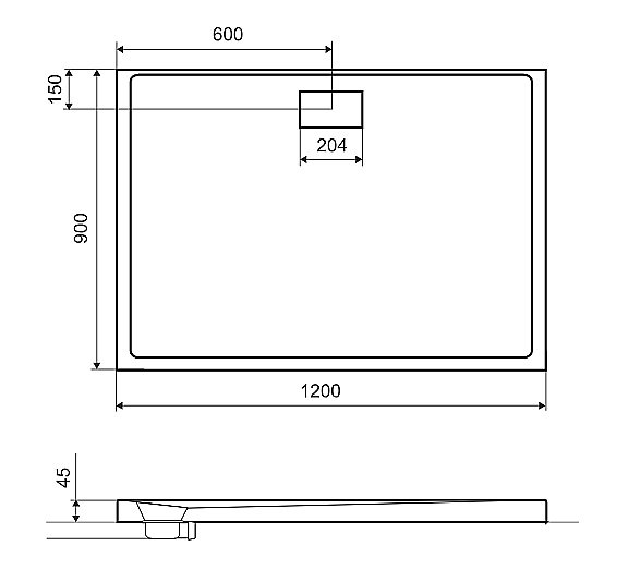 Душевой поддон Excellent ZERO 120x90 купить в интернет-магазине Sanbest