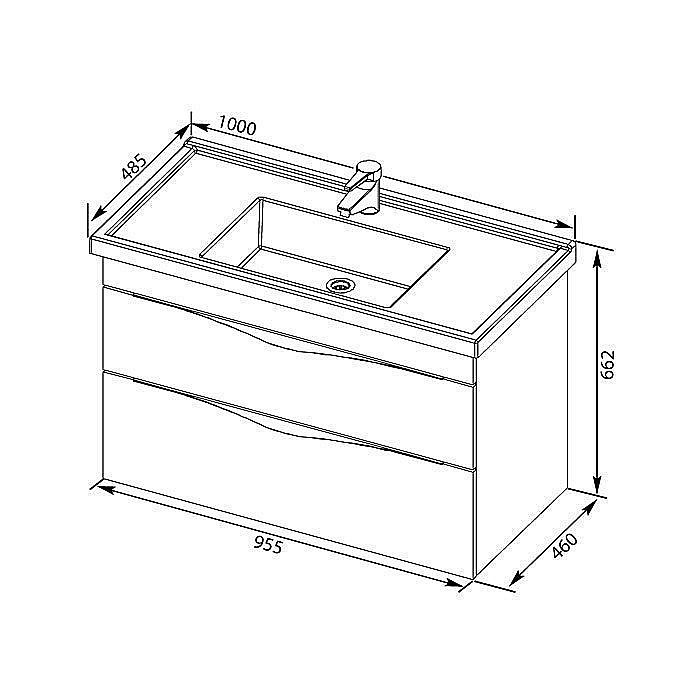 Тумба с раковиной Aquanet Эвора 100 для ванной в интернет-магазине Sanbest