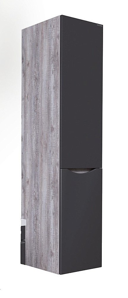 Пенал подвесной Grossman Талис 303507 35 бетон пайн/графит для ванной в интернет-магазине сантехники Sanbest