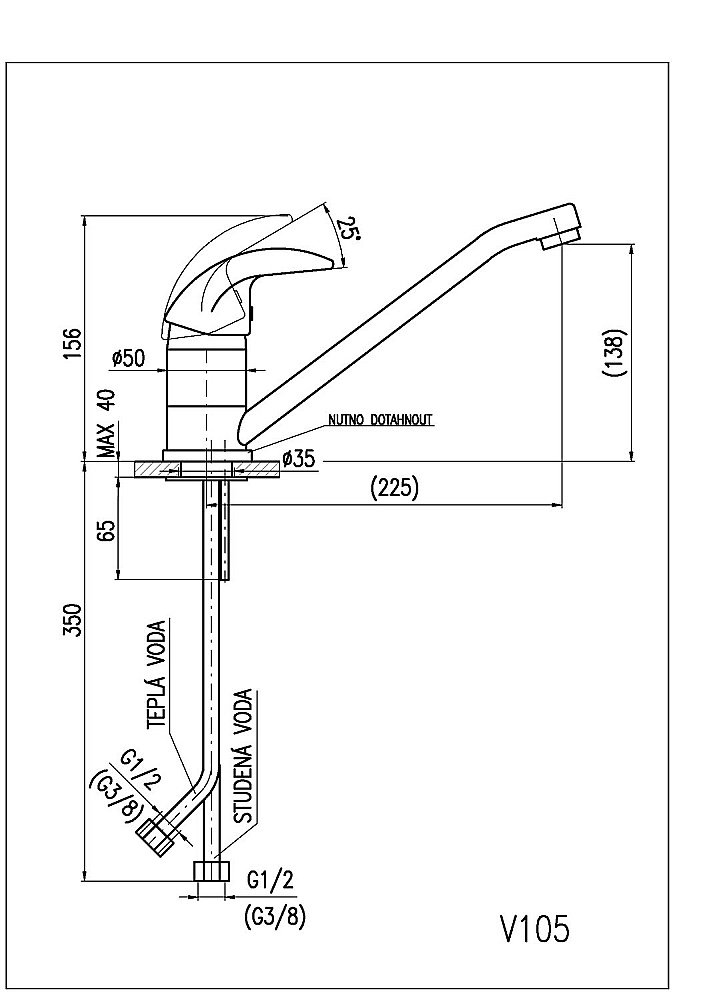 Смеситель для кухни Rav-Slezak VLTAVA V105.5 купить в интернет-магазине сантехники Sanbest