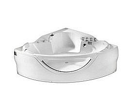 Ванна акриловая Gemy Glass Panel G9025 II C 155х155 белая с гидромассажем купить в интернет-магазине Sanbest