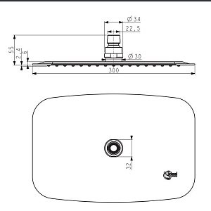 Верхний душ Ideal Standard IdealRain Luxe B0390MY купить в интернет-магазине сантехники Sanbest