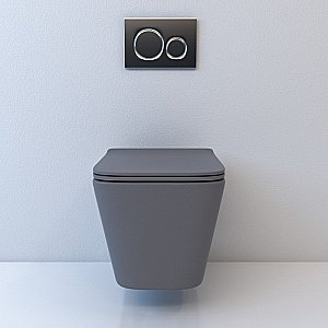 Унитаз подвесной Esbano GARTEZ ESUPGARTGM безободковый, с крышкой микролифт, серый матовый купить в интернет-магазине Sanbest