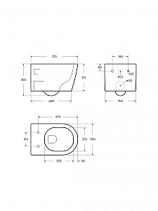 Унитаз подвесной BelBagno Unique BB007CH-TOR/SC белый, безободковый, с крышкой микролифт, слив-торнадо купить в интернет-магазине Sanbest