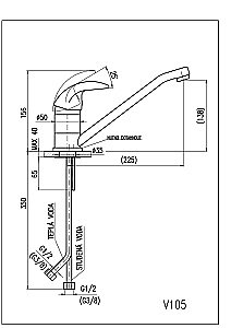 Смеситель для кухни Rav-Slezak VLTAVA V105.5 купить в интернет-магазине сантехники Sanbest