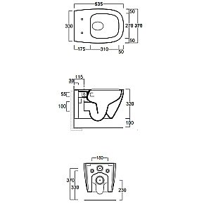 Унитаз подвесной Simas Juniper JU18, безободковый, слив торнадо, белый купить в интернет-магазине Sanbest